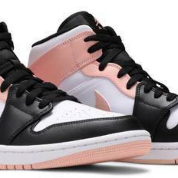 Jordan 1 Mid Crimson Tint White/Arctic Orange-Black 554724 133 Men's Siz… - Picture 7 of 14